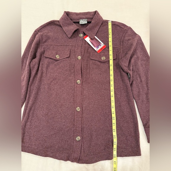 32 Degrees Women's Button Down Shirt - Burgundy - Picture 2 of 7